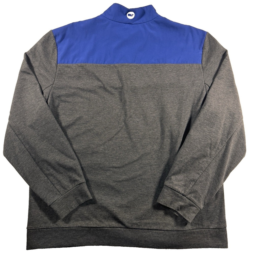 Vineyard Vines 1/4 Zip Pullover Mens XL Gray Blue Sweater Sweatshirt‎ Golf - Picture 4 of 9